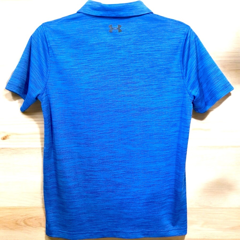 Under Armour Boys Blue Performance Polo Shirt | Size Youth Medium - Picture 2 of 6